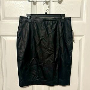 Michael Kors black leather skirt NWT 100% leather size 10
